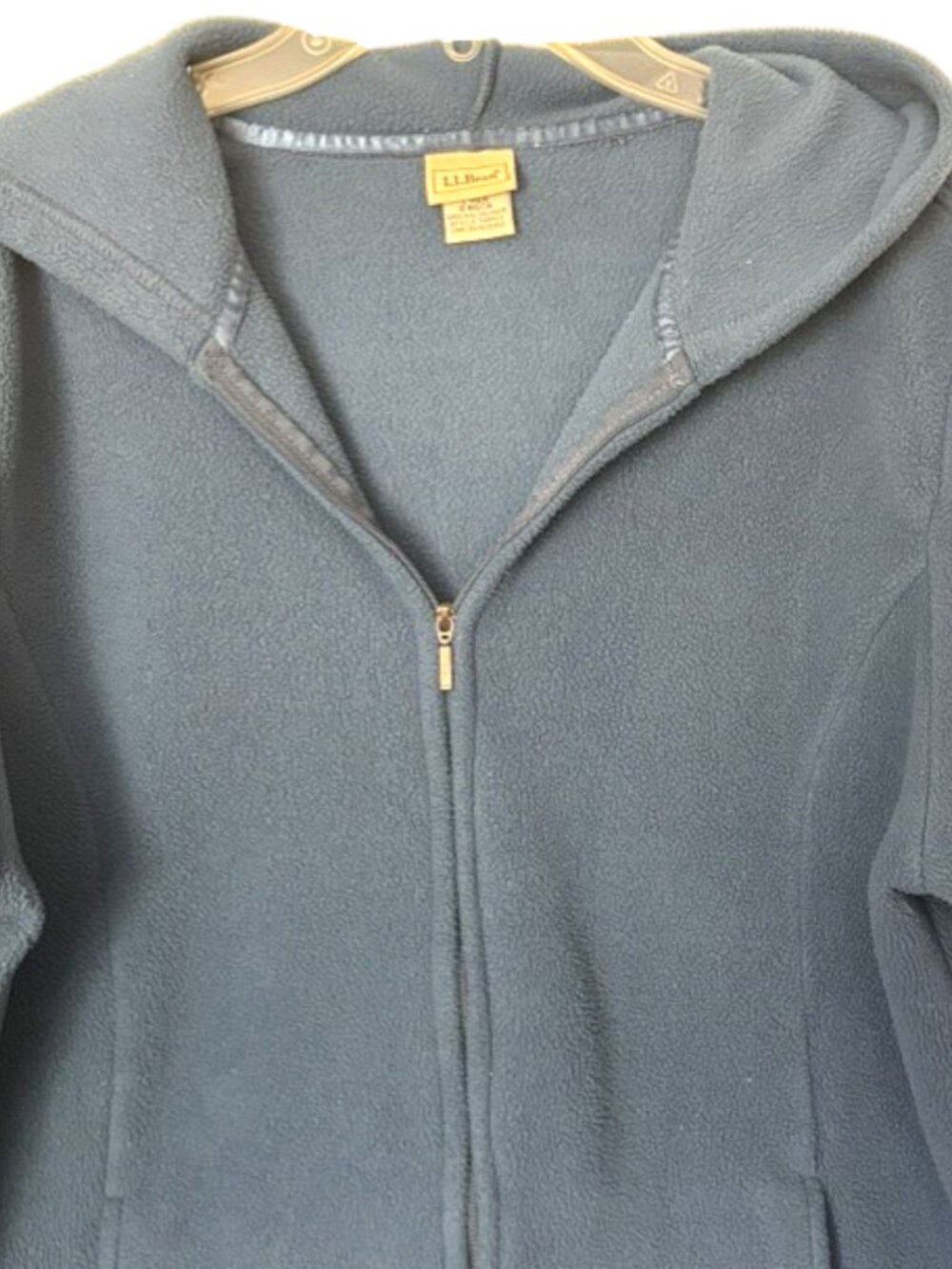 L.L. Bean Vintage Full Zip Hooded Fleece Jacket - Medium Blue - L - Picture 2 of 7